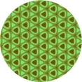 thumbnail image 1 of Ahgly Company Indoor Round Patterned Nebula Green Area Rugs, 5' Round, 1 of 6