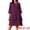 Dark Purple, variant on DARING DIVA Chiffon 3/4 Sleeve Tiered Layered Flowy Dress S White