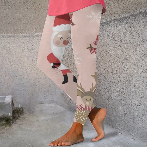 Pntutb Mujer Otoño e Invierno Moda Navidad Imprimir Slim Boots Pantalones Mujer Leggings Pntutb Pntutb-698