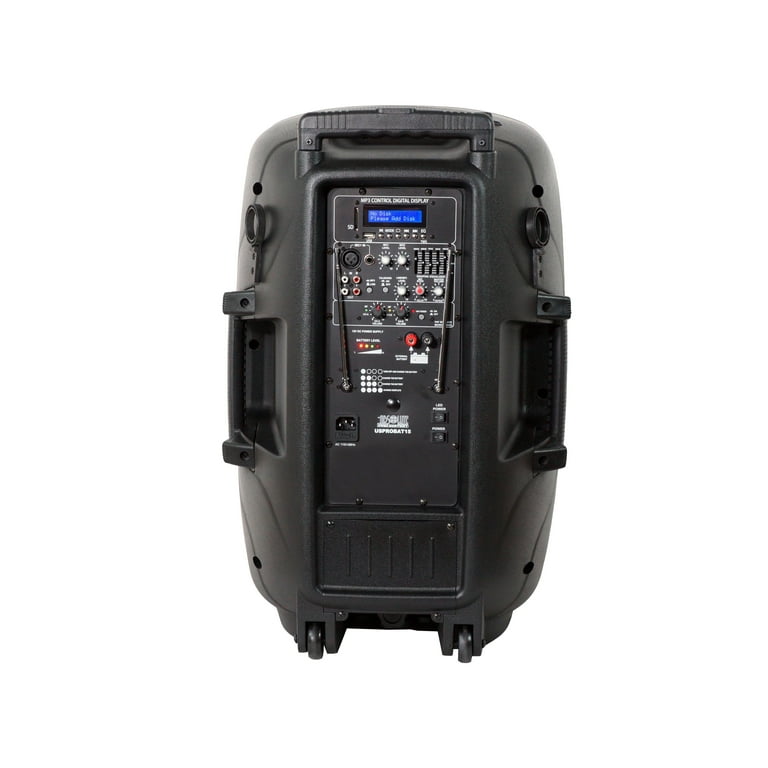 Portable speaker hotsell system on wheels