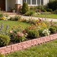 thumbnail image 4 of Plastic Garden Fence, Landscaping Border Barrier With Interlock Design, for Outdoor Yard Edging, Red, 4 of 6