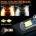 thumbnail image 3 of Danolapsi Car Switchback Fog Lamp Super Bright Dual Color 24 Led Bulbs White Amber Ip65Metal Lamp, Compatible H8、H9、H11、H8LL、H11LL、H16,2 Pcs, 3 of 9