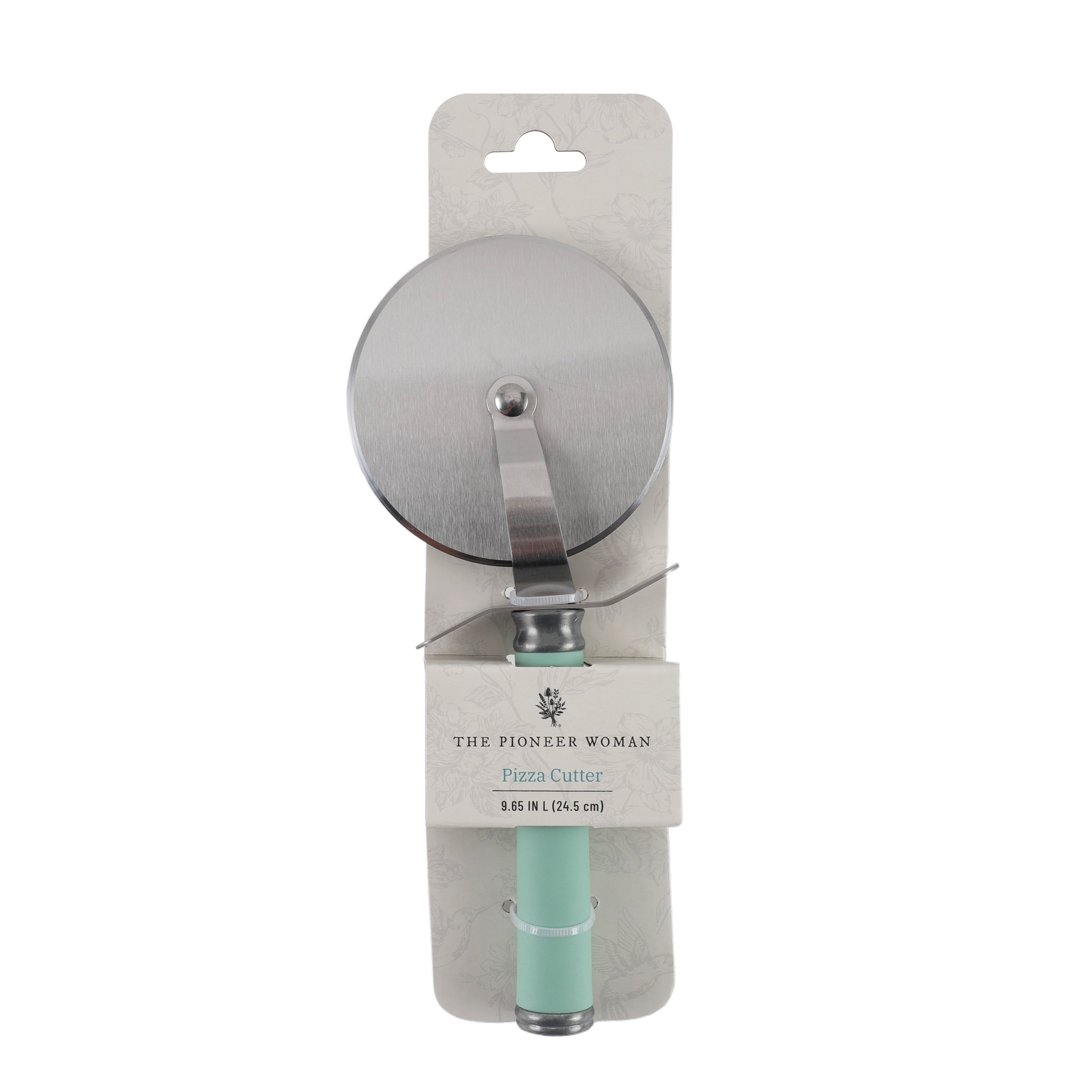 The Pioneer Woman Pizza Cutter Wheel, Stainless Steel, Greyed Jade
