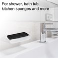 thumbnail image 2 of Jabonera, almacenamiento de limpieza de jabón, mantiene el jabón seco para el hogar, baño, cocina, silicona, negro, 22,8x9 cm, 2 of 7