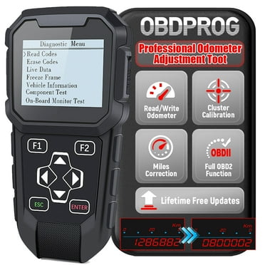 OBDPROG MT401 Automotive Odometer Adjustment Tool Cluster Correction Tool Car Diagnostic Tool OBD2 Scanner Mileage Calibration OBDII Code Reader