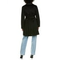 thumbnail image 2 of Via Spiga womens  Pleated Wool-Blend Coat, m, Black, 2 of 3