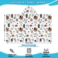 thumbnail image 2 of Vintage Halloween Pattern Hooded Bath Towel，60"x35" for Ages 3 To 12 Kids, Quick Dry Lightweight Soft Microfiber Hood Beach Towel Cover Up for Kids, 2 of 7