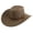Coffee, variant on Women's Summer Travel Essentials Accessories Cowboy Hats for Women Classic Western Hat with Leather and Metal Embellishments Brown Cowboy Hat for Outdoor and Casual Wear