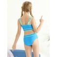 thumbnail image 5 of 8-13T Girl Two-Piece Bikini Swimsuits Kids Tankini Bathing Suit Sport Swimwear Adjustable Shoulder Strap, 5 of 8