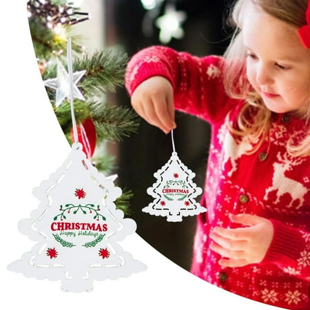 

TALKVE Simple lightweight and wear resistant Christmas Wooden Door Hanging Creative Christmas Tree Pendant Christmas Tree Love Christmas Ornaments