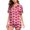 Hot Pink, variant on Fashion Floral Print Pajama Set - Short Sleeve Button Top & Stretchy Shorts, Trendy Two-Piece Sleepwear for Women,Green L