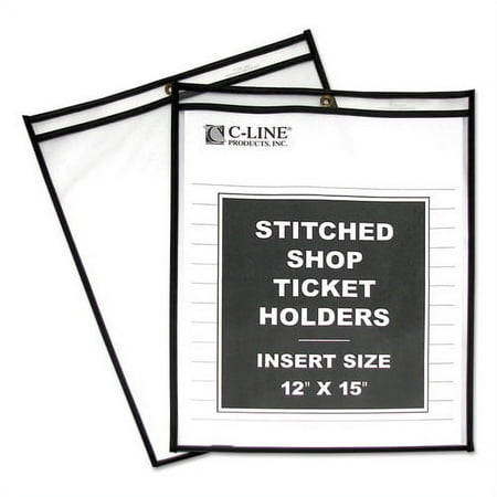 Shop Ticket Holders, Stitched, Both Sides Clear, 75\