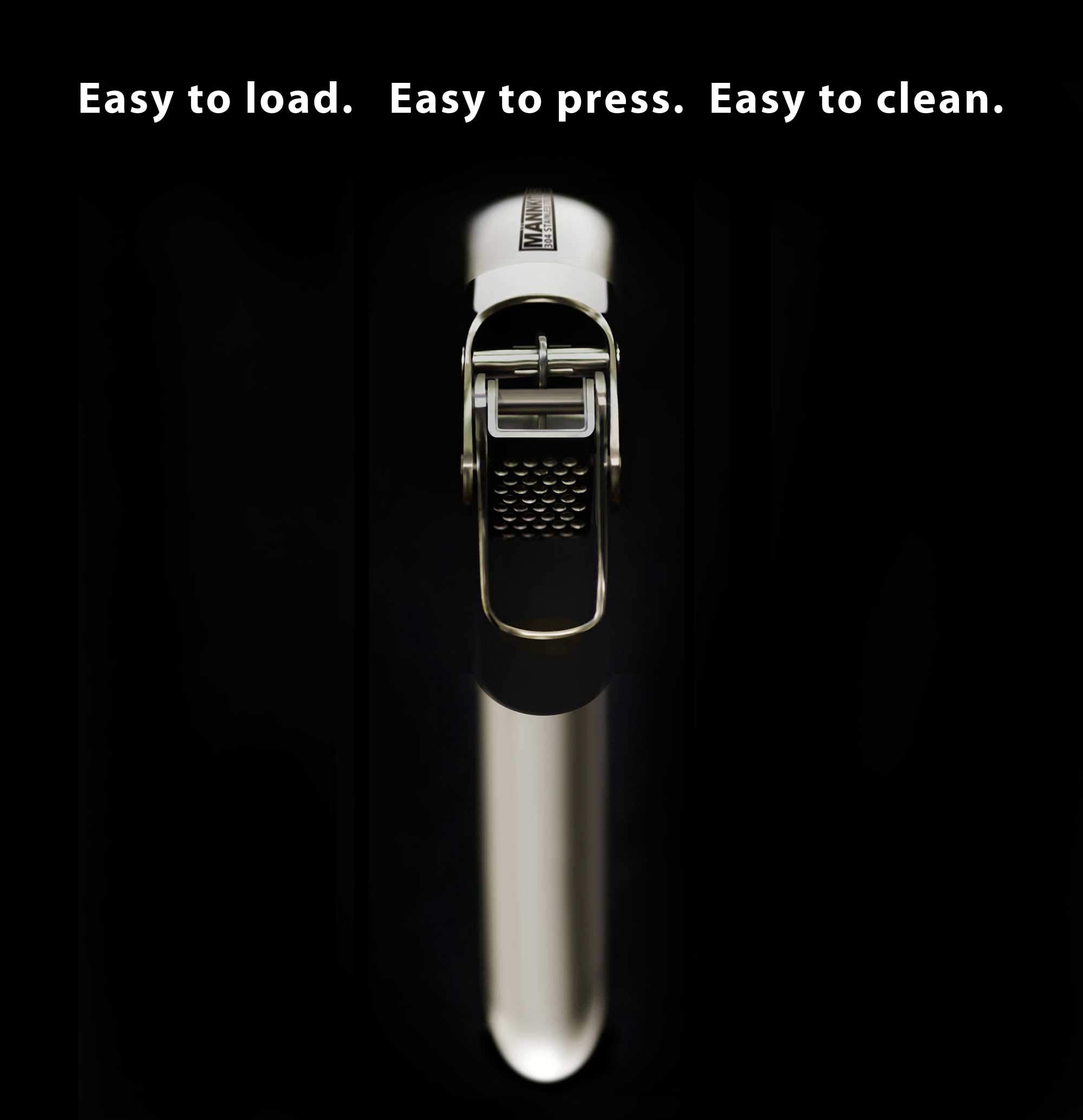 Stainless Steel Garlic Press  Heavy Duty Professional Grade Double Lever-assisted Mincer With High Capacity Reservoir - Easy To Clean And Rust Free