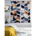 thumbnail image 3 of Abstract Leaf Sheer Curtains 63 Inches Long 2 Panels Vintage Colorful Gradient Leaves Texture Light Filtering Semi Sheer Window Curtains Drapes for Bedroom Living Room 52"x63", 3 of 7