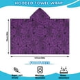 thumbnail image 2 of Halloween Purple Spider Web Pattern Hooded Bath Towel，50"x30" for Ages 3 To 12 Kids, Quick Dry Lightweight Soft Microfiber Hood Beach Towel Cover Up for Kids, 2 of 7