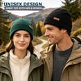 thumbnail image 3 of EINSKEY Knit Cuffed Lined Beanie, 2-Pack Skull Cap Beanie Stocking Hats For Men Women Fall Winter - Black Green, 3 of 8
