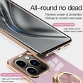 thumbnail image 4 of Compatible with Rose Gold iPhone 13 Pro Max Case with Lanyard Strap for Women Girls Kickstand Ring Holder 360 TPU Rotation Ring Case with Magnetic Mount Slim Luxury Case White, 4 of 9