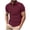 A Red, variant on Top for Men Dressy Casual Men Casual Fashion Short Sleeve Solid Pullover Turndown Collar Blouse Sports Tank White L