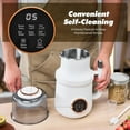 thumbnail image 4 of Hearth & Gear Nut Milk Maker Automatic Almond Milk Machine Maker For Soy Oat Coconut Based Milks Homemade Soybean Milk Maker With Auto Clean Boil Water Delay Start Keep Warm Speed Hand Mixer Whipping, 4 of 7