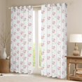 thumbnail image 2 of Homewish Lovely Floral Black Out Curtains,Kawaii Flower Daisy Curtains Pack of 2 (42x63 Each),Pink White Bedroom Curtains For Kids,Ultra Soft Home Decor, 2 of 6