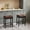 Brown, variant on MAYEERTY Bar Stools Set of 2, Modern Counter Height, Kitchen Barstools with Metal Base, PU Leather Saddle Seats for Kitchen Island, Gray