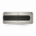 thumbnail image 4 of Titanium Black Cables With Diamond 10mm Band Ring - .05 dwt - Size 10.5, 4 of 4