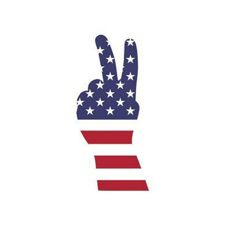 Peace Sign Hand: American Flag with Big Peace Sign Hand Notebook - Best Patriotic Mug with Stars and Stripes for Proud America Patriot!