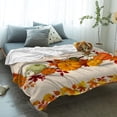 thumbnail image 3 of Fall Blanket for Couch/Bed Thanksgiving Pumpkins Autunm Leaf Throw Blanket Soft Cozy Flannel Throws All Seanson Blanket for Boys/Grils Kids 59"x79", 3 of 6