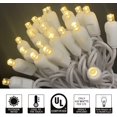 UL LED Christmas String Lights 17 Feet 50 Count Commercial Grade 5MM