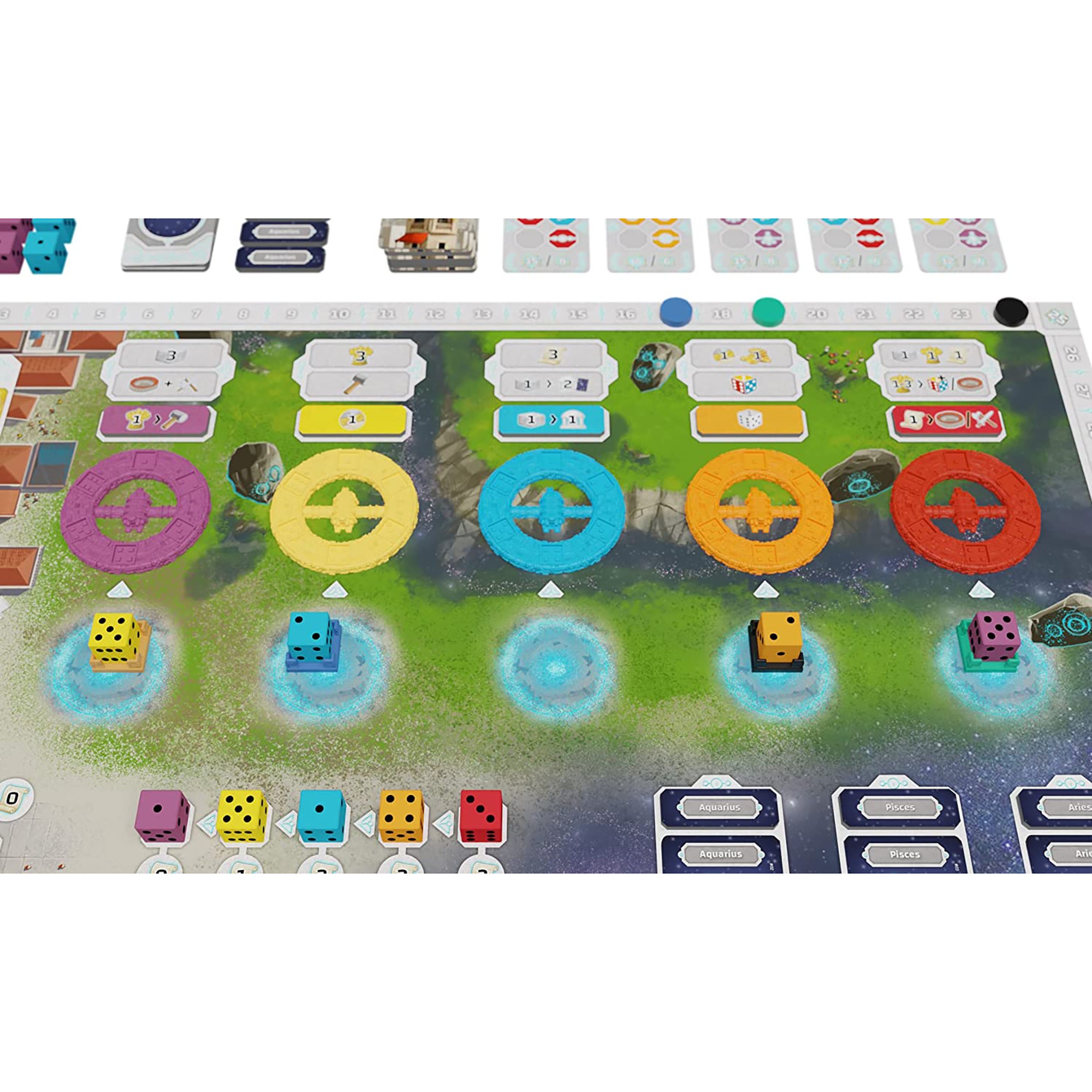 Origins: First Builders - City Building Game, Board & Dice, Play As A Powerful & Space-Faring Ancient Race, Help Earth Build Itself, Ages 14+, 1-4 Players, 60-120 Minute Playing Time