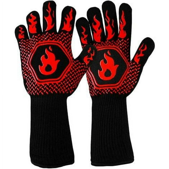 Gant four anti chaleur gant cheminee anti feu Resistencia resistente a 800°C 1472°F Certificación EN407 para la protección contra riesgos térmicos gants four anti chaleur barbacoa
