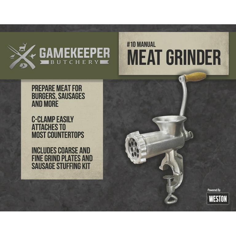 Weston 36-1001-W #10 Deluxe Manual Meat Grinder