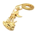 thumbnail image 2 of Hip Hop Saint Michael Archangel Pendant & 4mm 36" Franco Chain Gold Plated, 2 of 5