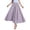 Light Purple, variant on Wdgfv Women Bohemian Beach A-Line Dress Double Layer Elastic Waist Long Maxi Skirt