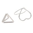 thumbnail image 1 of 100pcs Paper Clips Set 50 Triangular 50 Love Heart Double Layer 3D Paper Clips Bookmarks for Students Teachers Coworkers, 1 of 3