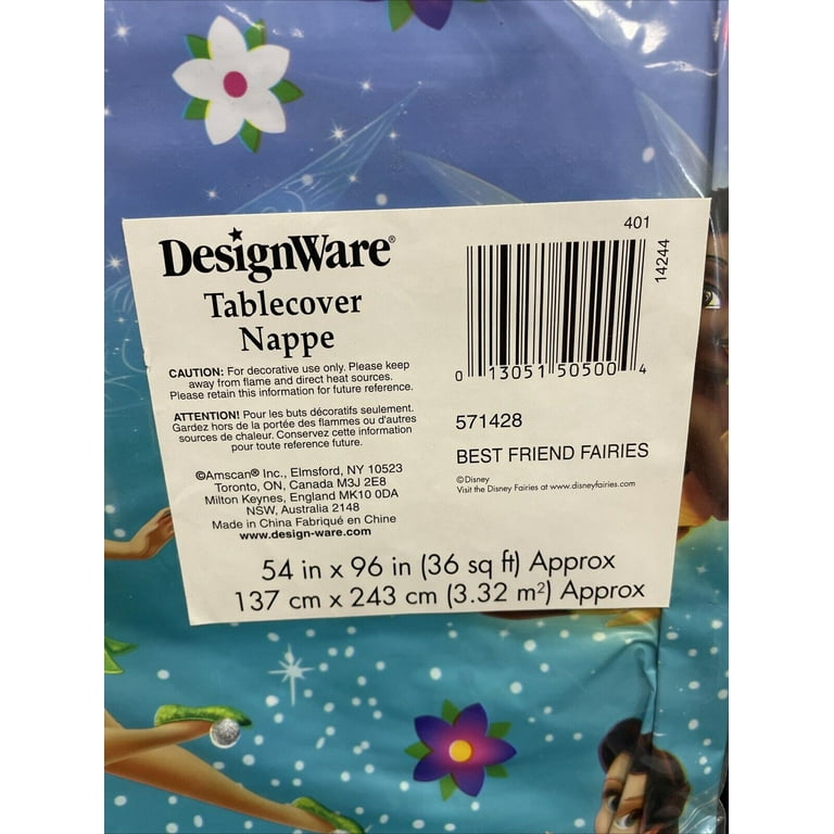 Kit De Fête Tinkerbell Hallmark – Assiettes, Serviettes, Nappe, Tattoos, Sacs à Butin, Invitations