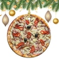 thumbnail image 3 of Pepperoni Cheese Pizza Ceramics Ornaments Fantasy Delicious Food Christmas Tree Ornaments Christmas Home Office Tree Decorations for Family Friend, 3 of 8