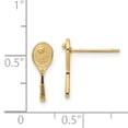 thumbnail image 2 of 14k Yellow Gold Small Tennis Racquet Ball Stud Earrings Button Sport, 2 of 6