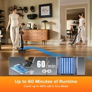 Roborock F25 LT Wet/Dry Vacuum Cleaner, 20000Pa Floor Cleaner, cordless, Hot Air Flash Drying & High Temperature Self Cleaning, Black
