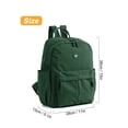 thumbnail image 4 of Spencer School Backpack for College Students, Fashion Backpack Purse for Women Men, Nylon Shoulder Bag Casual Travel Daypack, Green, 4 of 10