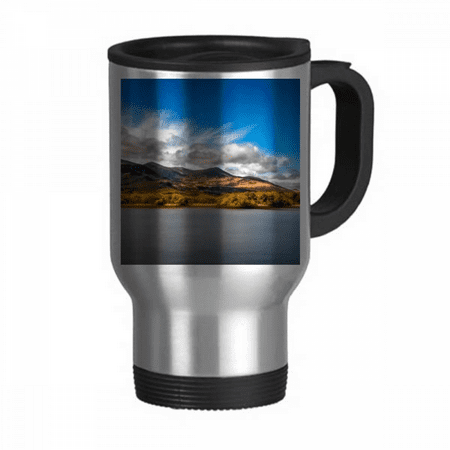 

Mountain Crystal Lake Science Nature Scenery Travel Mug Flip Lid Stainless Steel Cup Car Tumbler Thermos