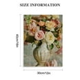 thumbnail image 2 of HENGT  Canvas Print Wall Art Vintage Pink &amp; White Roses in Vase Floral Plants Photography Modern Art Rustic Colorful Multicolor Warm for Living Room, Bedroom, Office - 16"x20" Natural, 2 of 5