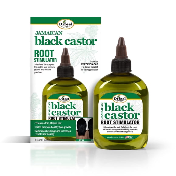 Difeel Estimulador de raíces de crecimiento superior de ricino negro jamaicano 7.1 onzas