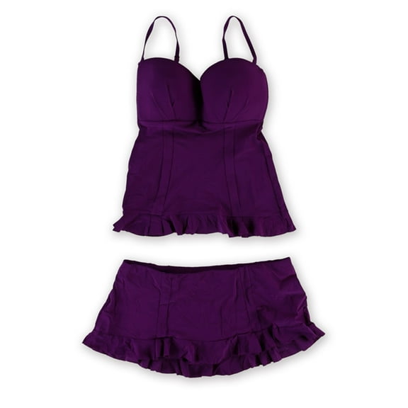 Profile Womens Starlet Skirtini 2 Piece Tankini, Purple, 10