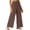 Brown, variant on Certgust Under $25 Wide Leg Pants for Women Wide Leg Pants for Women Plus Size Flowy Drawstring Elastic Waist with Pockets Summer Beach