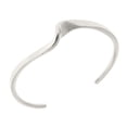 thumbnail image 3 of Joyas 6cm Acero Inoxidable Iris Goma Y Lesbiana Brazalete de Extremo Abierto Plata, 3 of 5