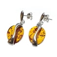 thumbnail image 2 of Sterling Silver and Baltic Honey Amber Earrings "Liliana", 2 of 6