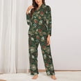 thumbnail image 2 of Naloa Red Leaves Pajamas for Women Set, Womens Pajama Sets, Lounge Sets for Women, 2pjs for Women-X-Large, 2 of 7