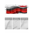 thumbnail image 4 of Valances for Windows Abstract Red Rod Pocket Cafe Window Treatments Valance Curtains for Kitchen Bathroom Laundry Basement Windows 54"x18", 4 of 9
