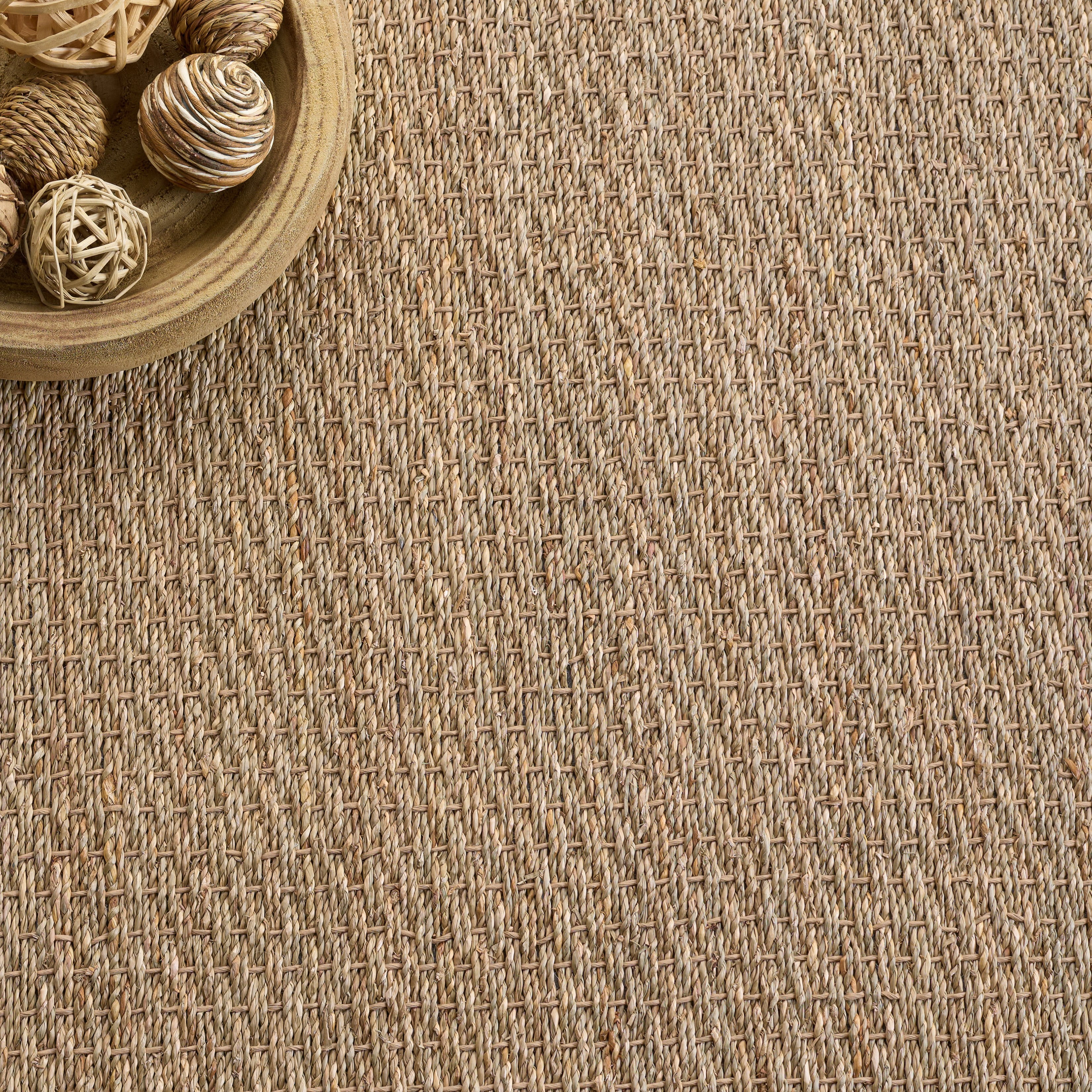 Safavieh Natural Fiber Maksim Border Area Rug, Natural/Olive, 3' x 5'